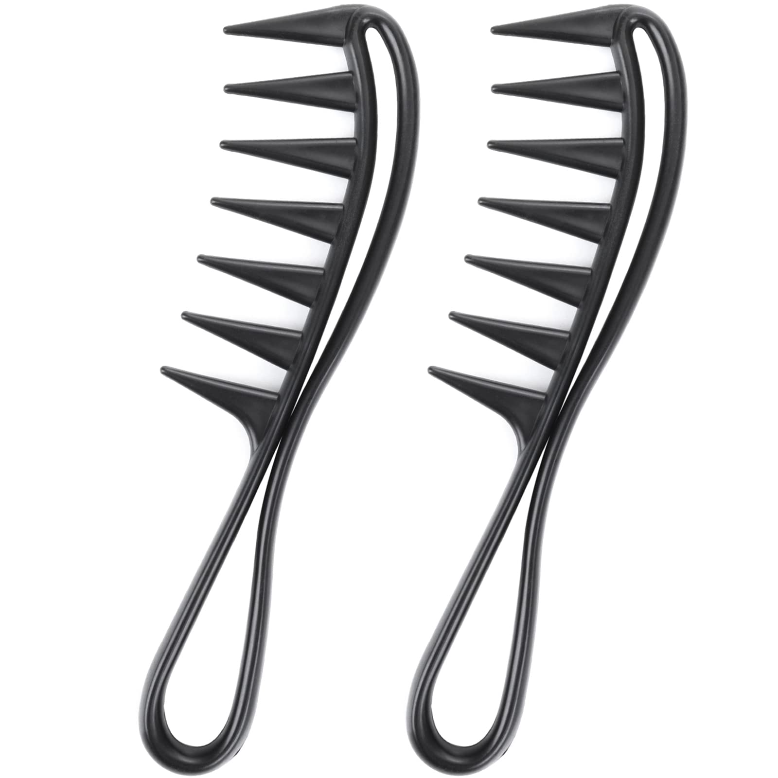 WLLHYF wide-tooth comb shows ergonomic design for easy detangling and comfortable styling.