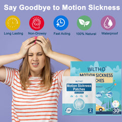 WLTHO navels patch applied for all-day motion comfort during road trips.