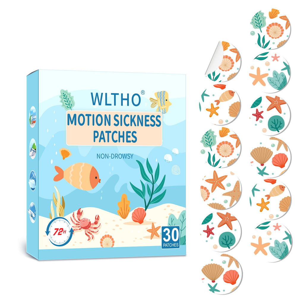 WLTHO seashell-pattern patch behind ear for travel relief