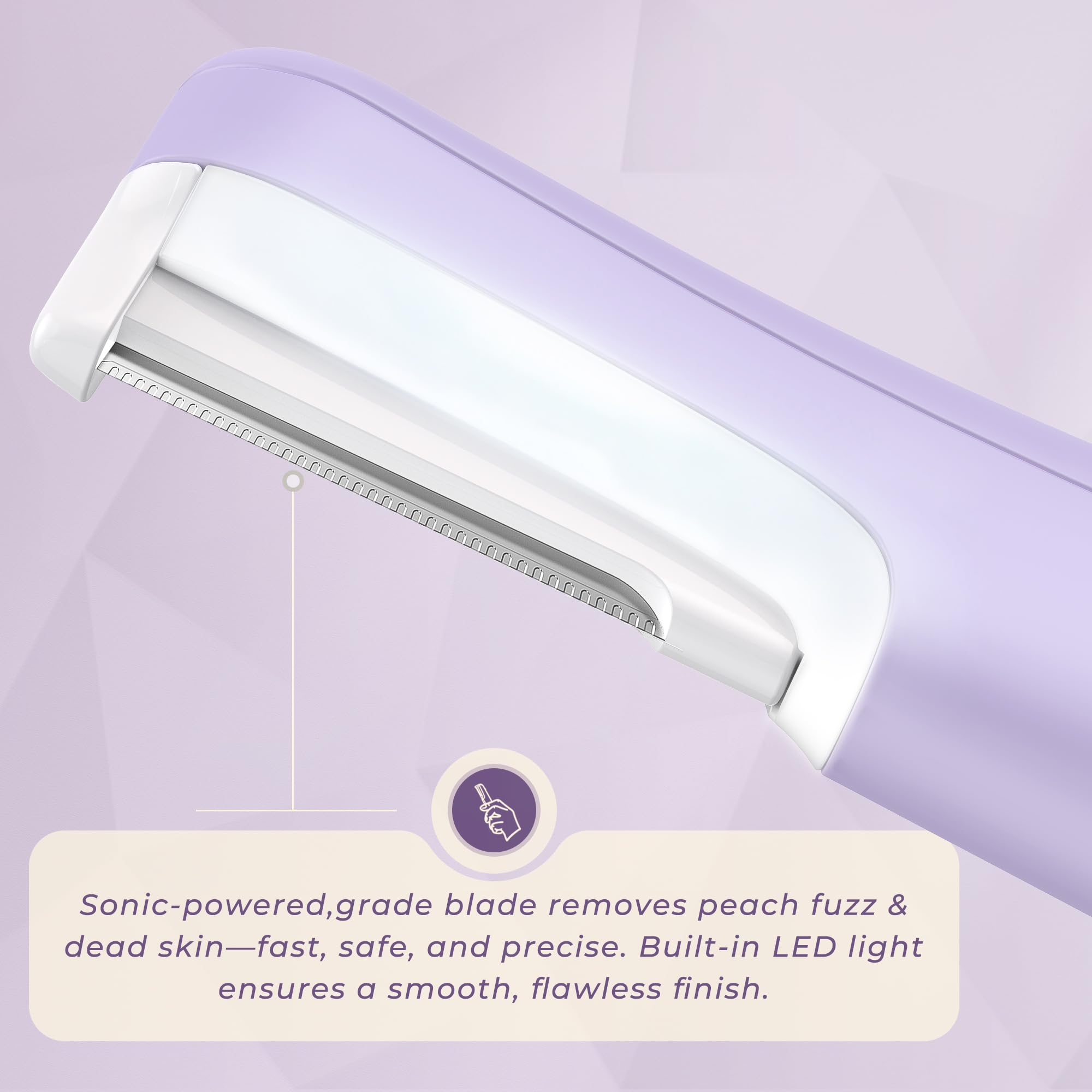 WLU Dermaplane with 3 speeds to customize comfort and control.