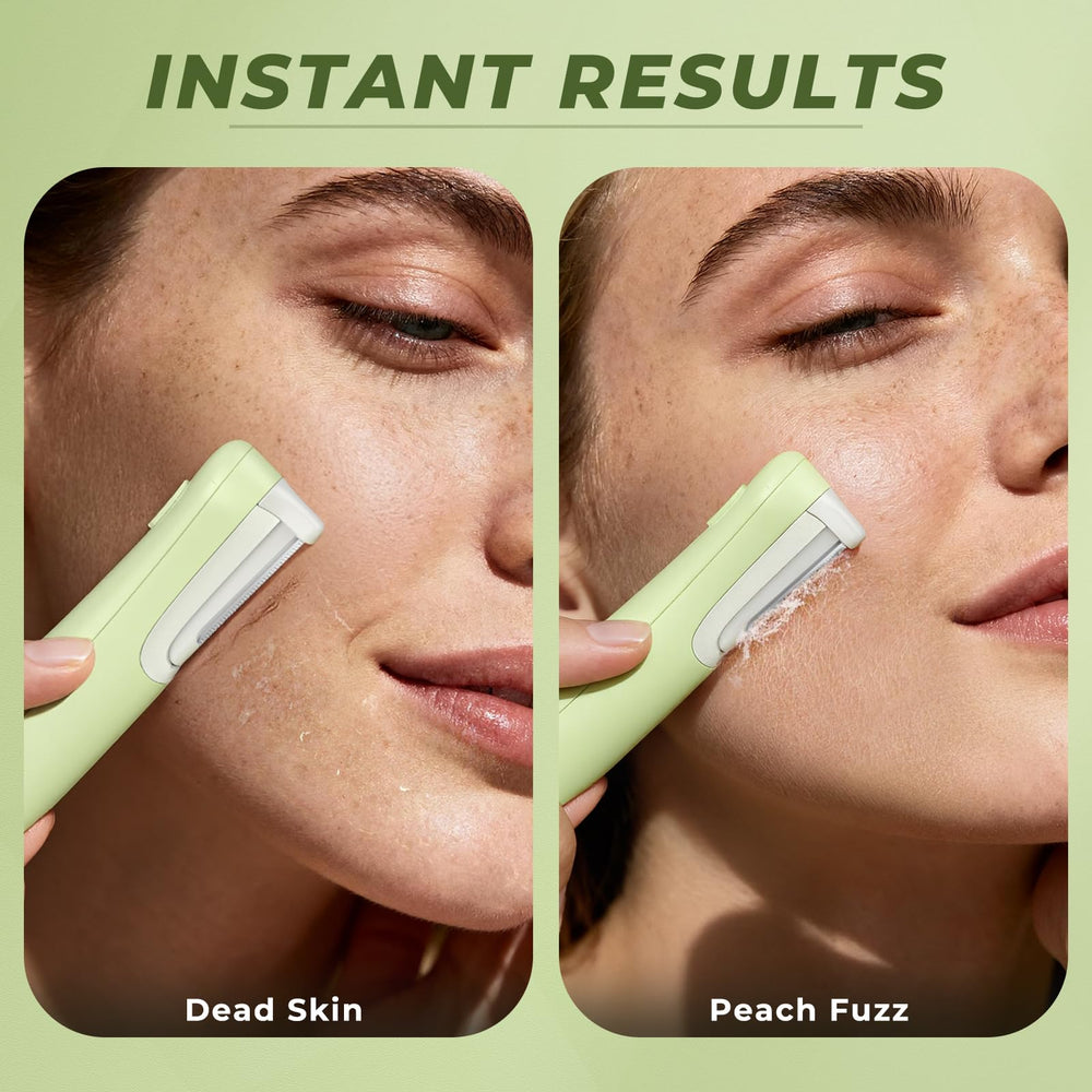 WLU Dermaplane Razor Green built-in safety lock protects during use