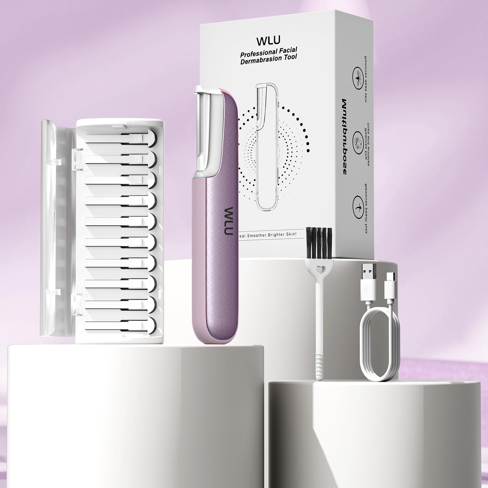 WLU Dermaplaning Tool travel case for on the go skincare.