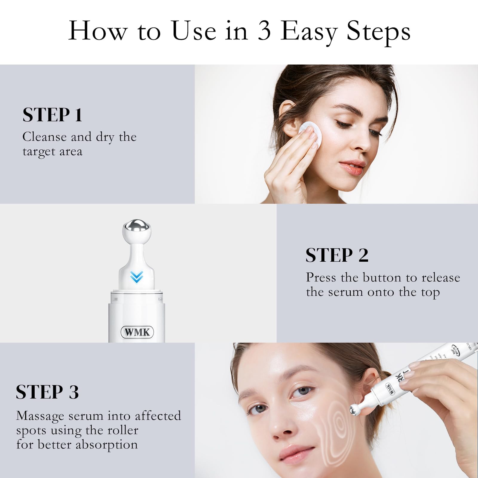 WMK Dark Spot Remover face application with compact packaging for travel