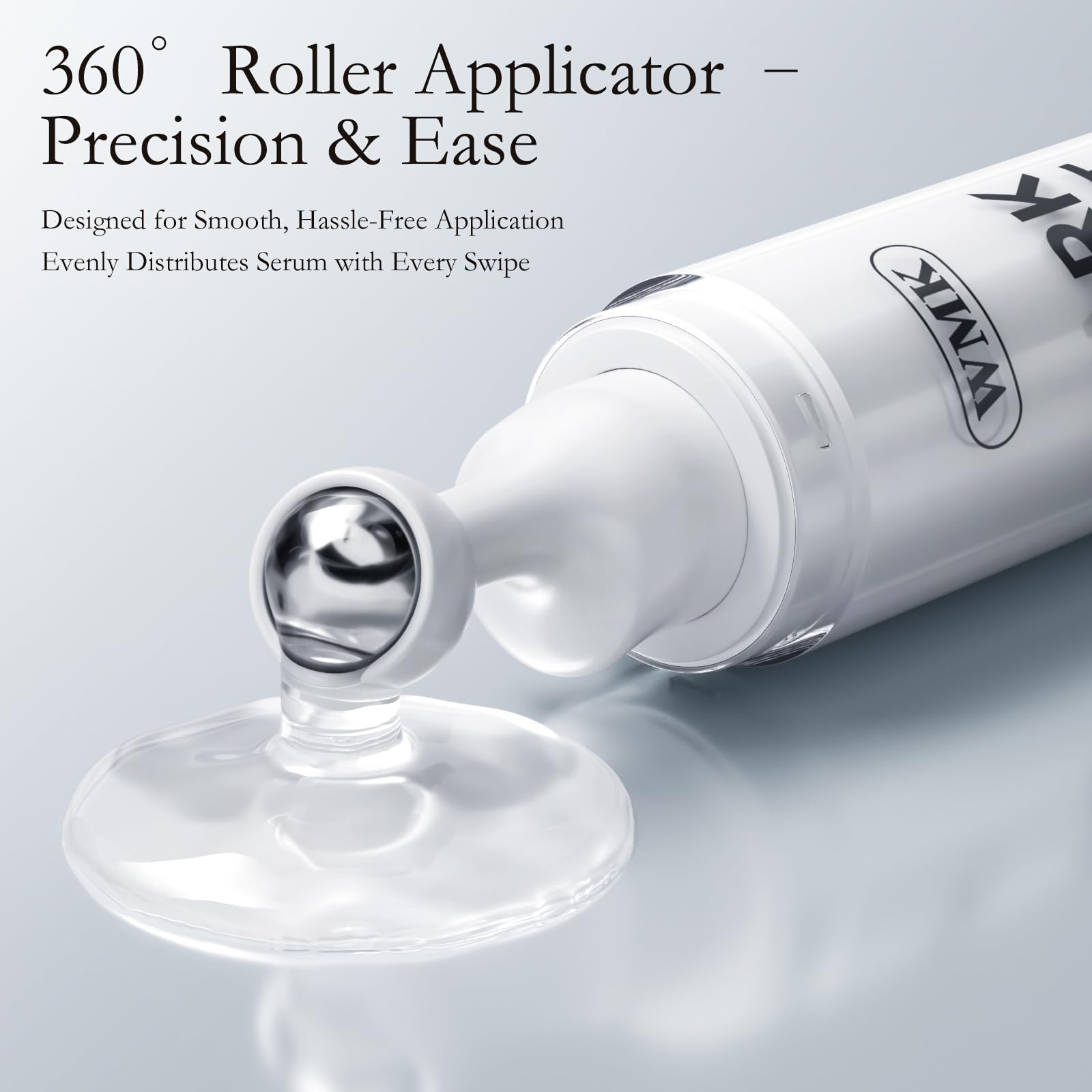 WMK Dark Spot Remover serum texture shown for quick absorption and lightweight feel