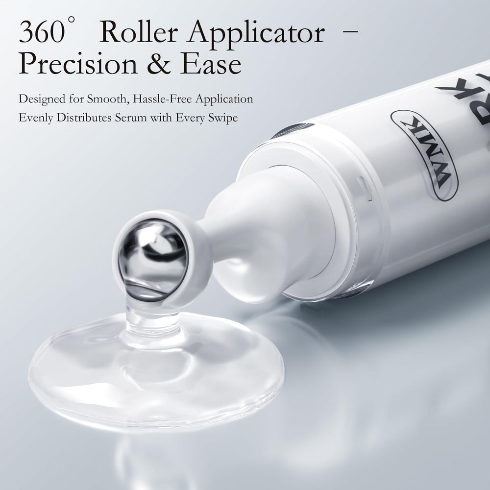WMK Dark Spot Remover serum texture shown for quick absorption and lightweight feel