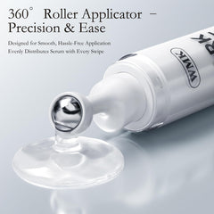 WMK Dark Spot Remover serum texture shown for quick absorption and lightweight feel