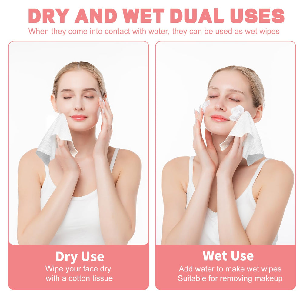 WMQL disposable face towel double-sided design for makeup removal and sensitive skin