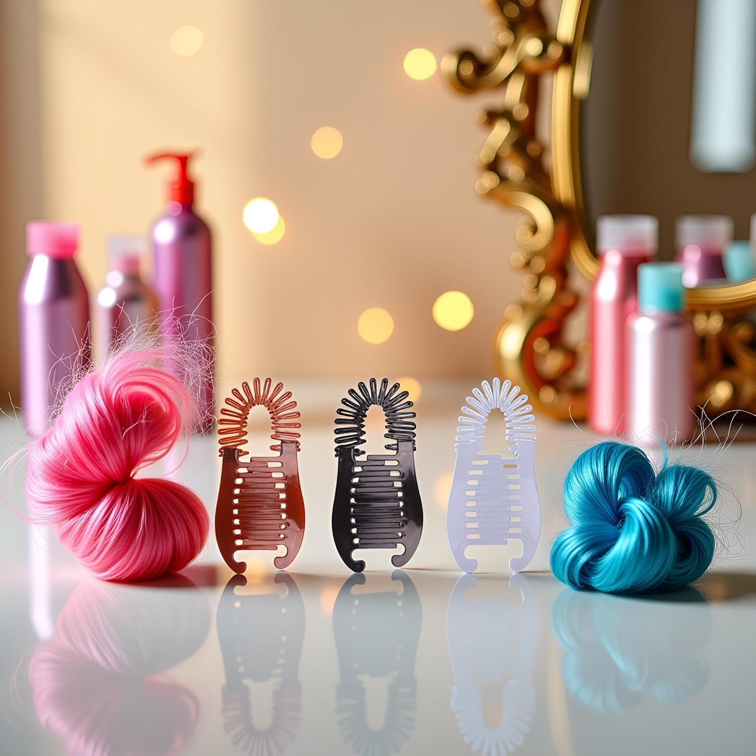 WNHNO colorful hair clips set adds versatile style options.