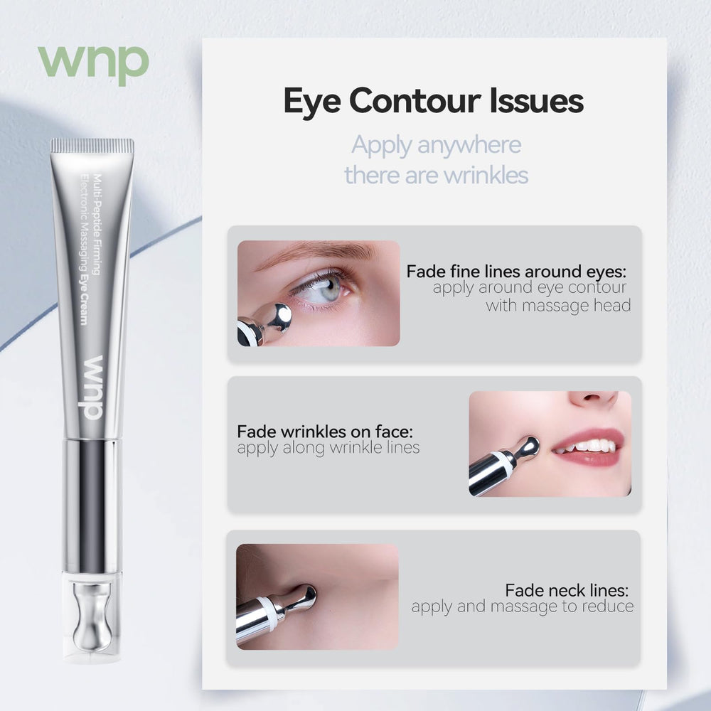 WNP Eye Cream 12,000 vibrations technology visual signals enhanced absorption.