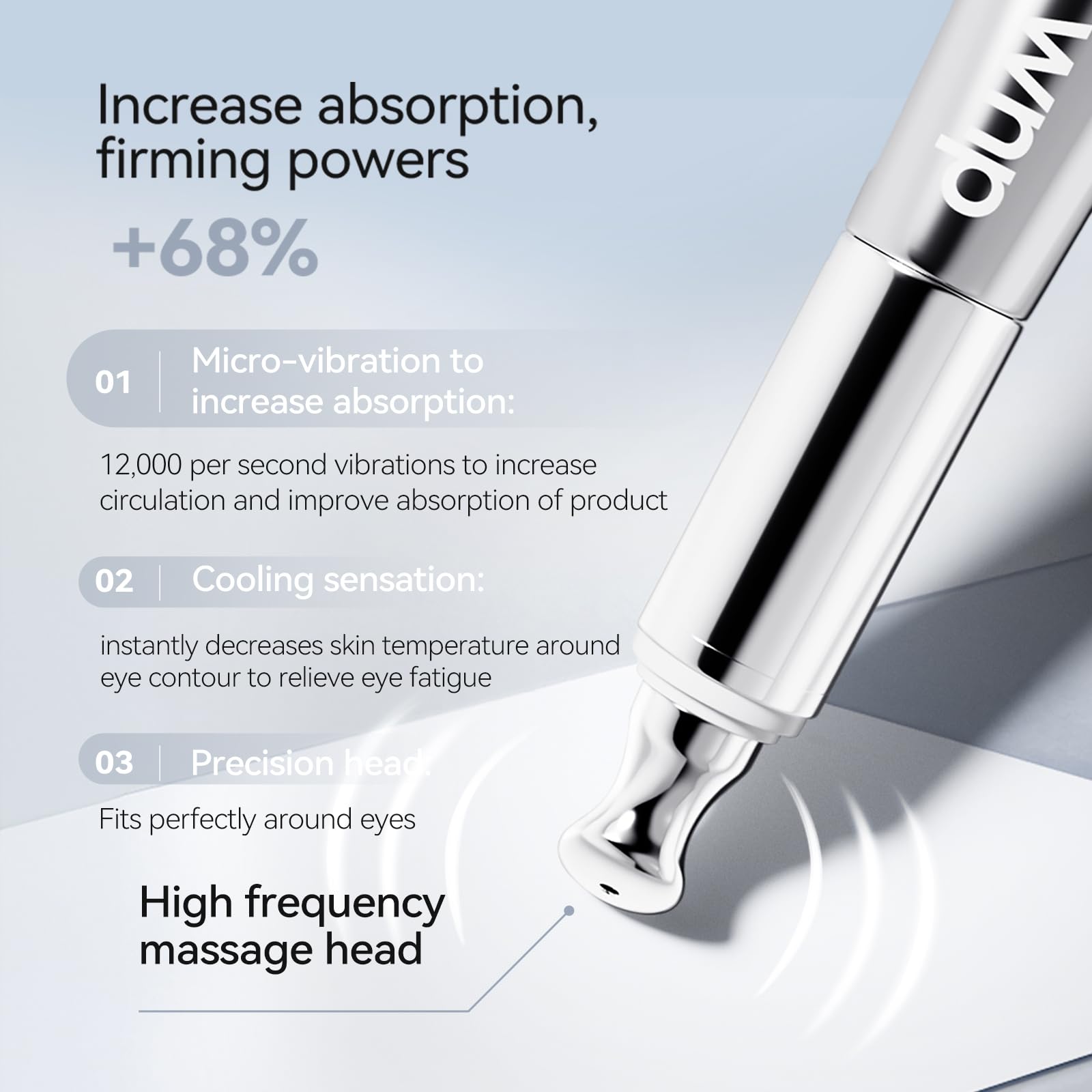 WNP Eye Cream cooling effect captured as refreshing moment around eyes.