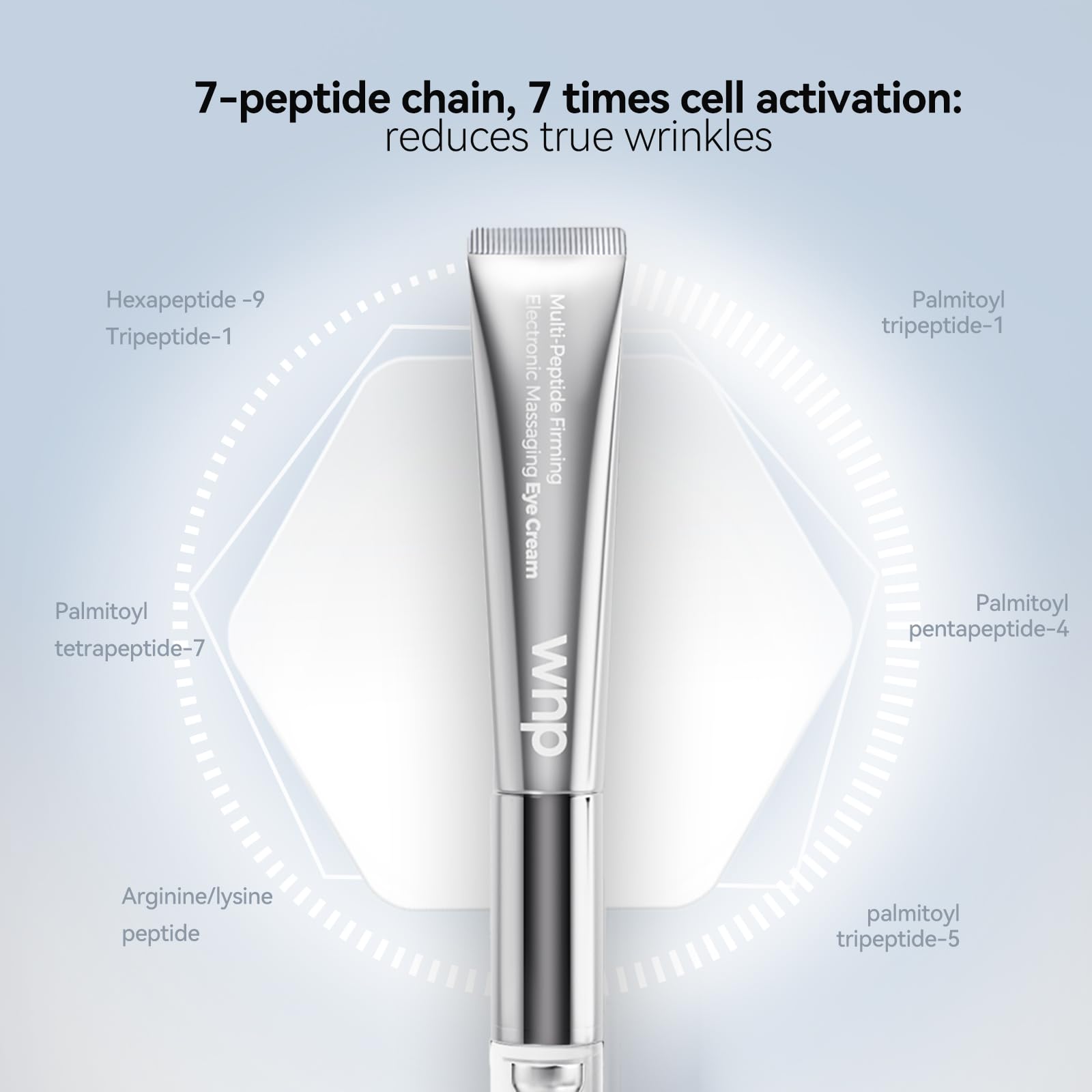 WNP Eye Cream Euglena firming film visual suggests long-lasting contour lift.