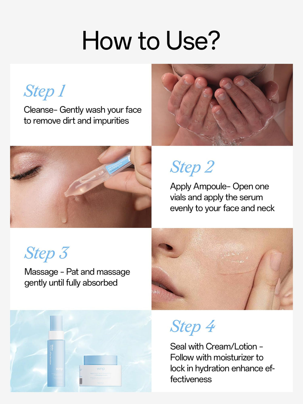 Travel-friendly single-use vials by WNP for on-the-go hydration.