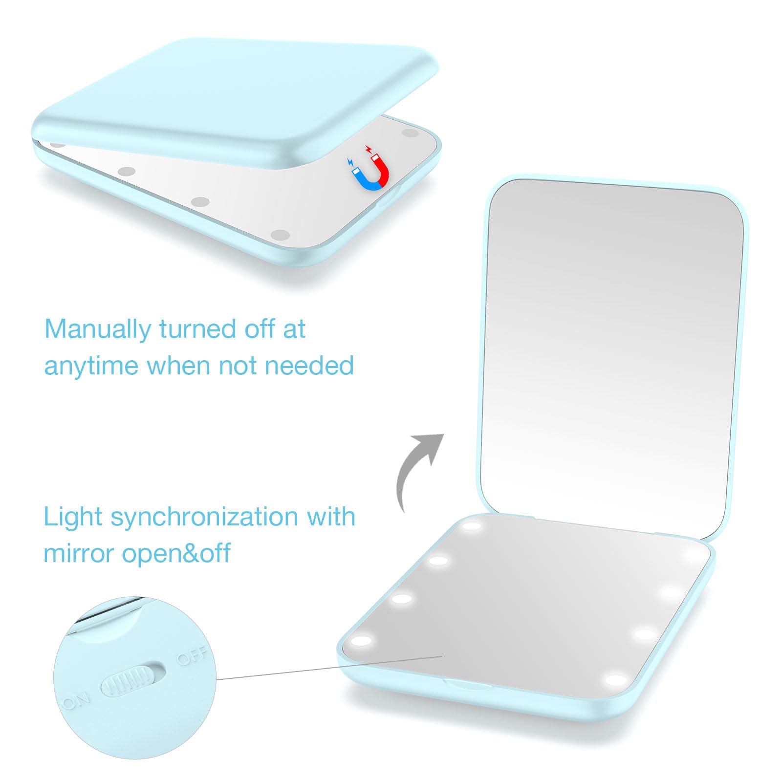 WOBSION gift-ready packaging mirror ideal for beauty lovers and special occasions