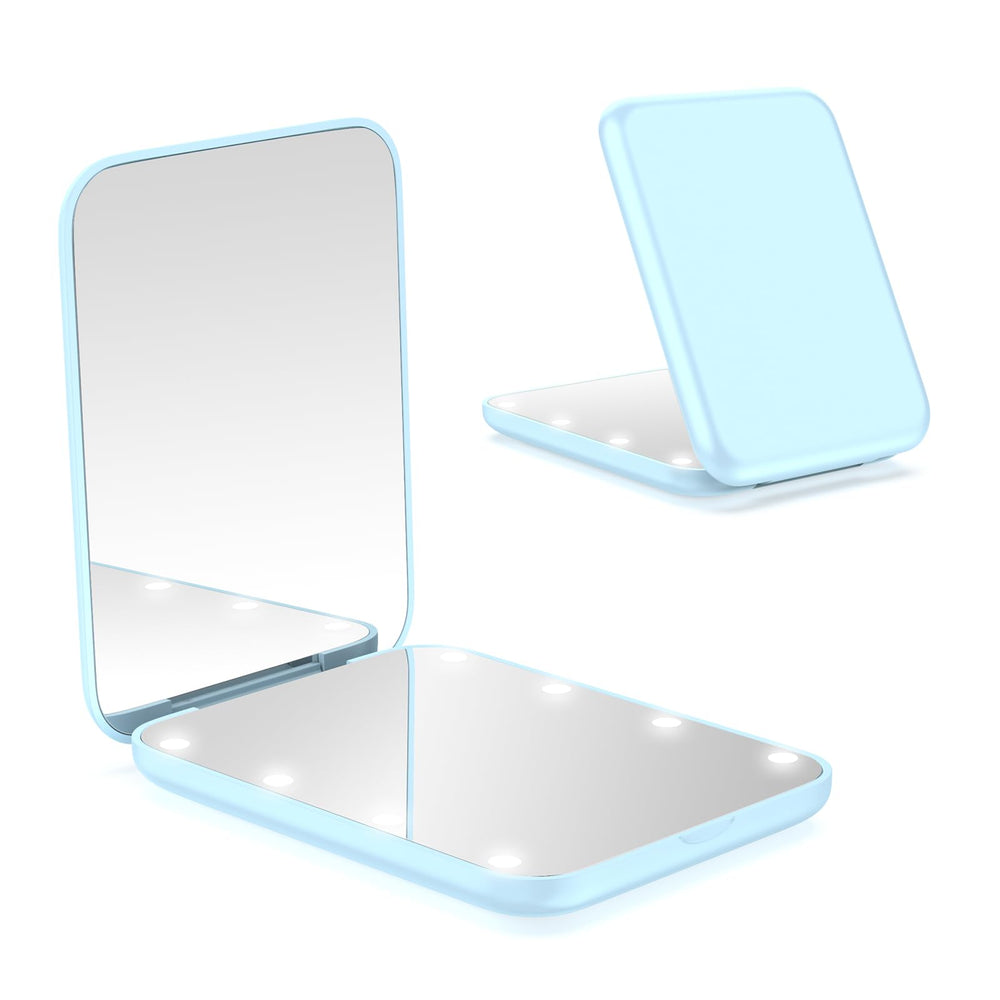 WOBSION pocket-size mirror fits purses and bags for quick bright makeup checks