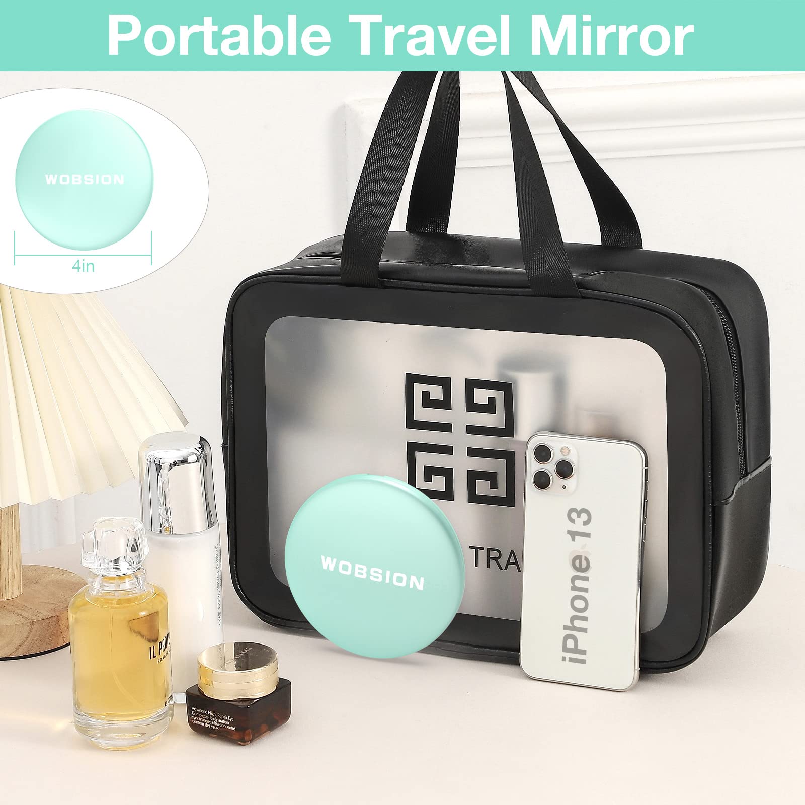 WOBSION travel-friendly compact design fits purses for quick touch-ups.