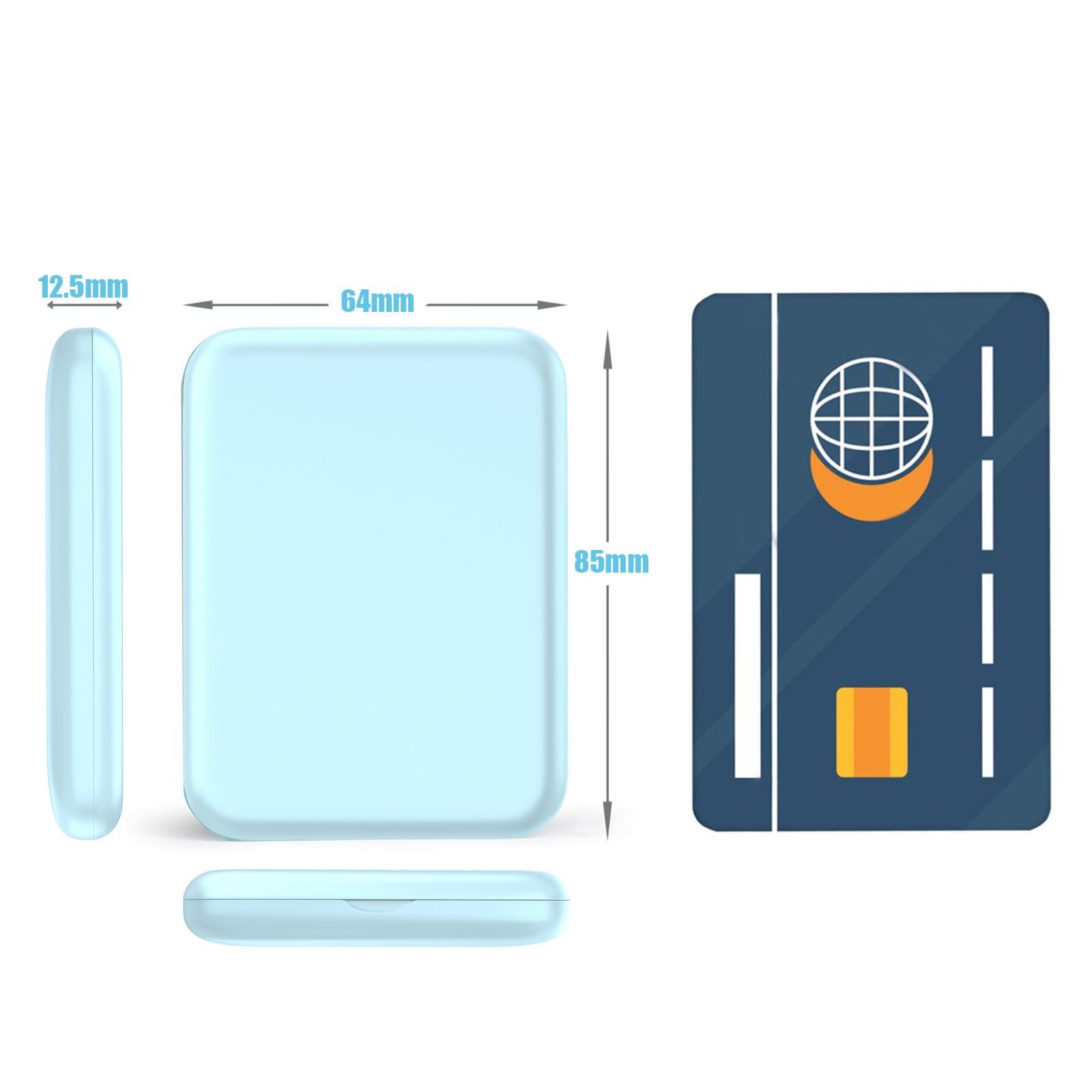 WOBSION travel-size compact makeup mirror with 1x/3x magnification for on-the-go touchups
