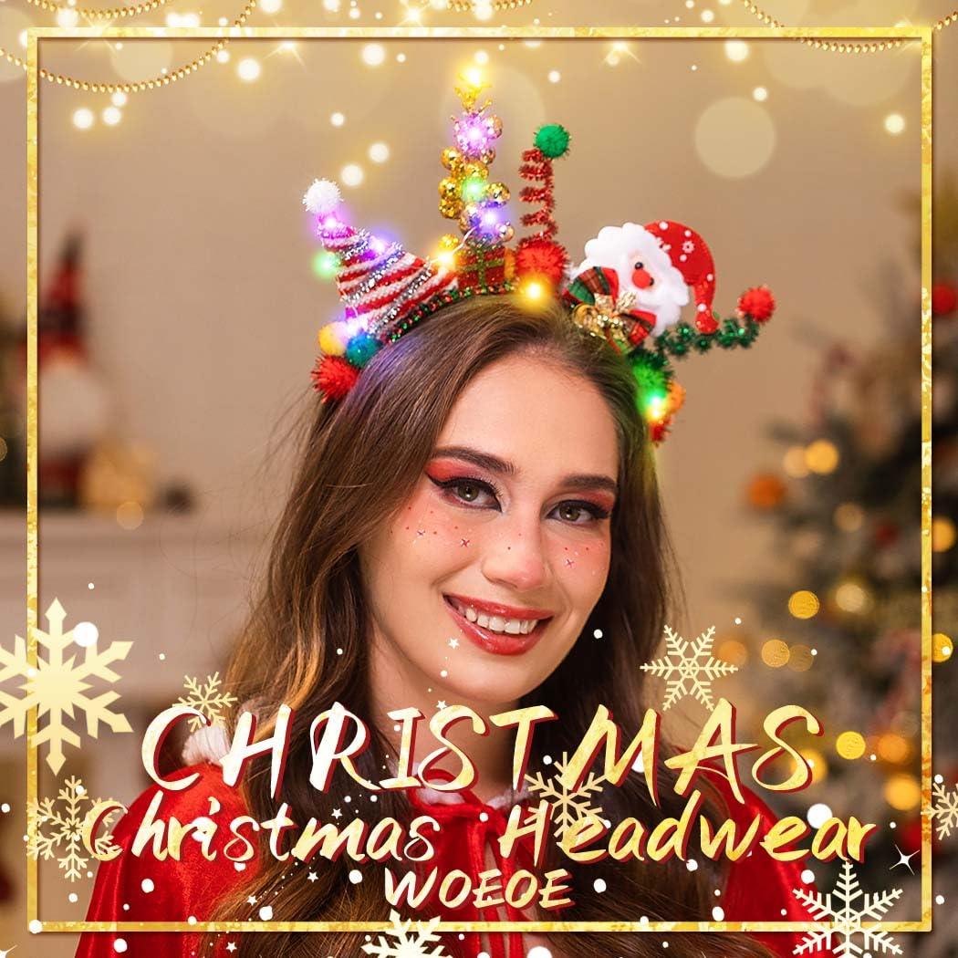 Woeoe Christmas party accessory lights up events with playful sparkle.