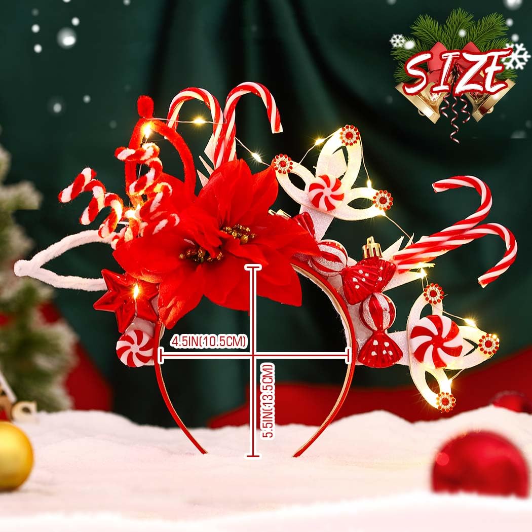 Woeoe Christmas trees and flowers headband adds adorable focal point for festive outfits