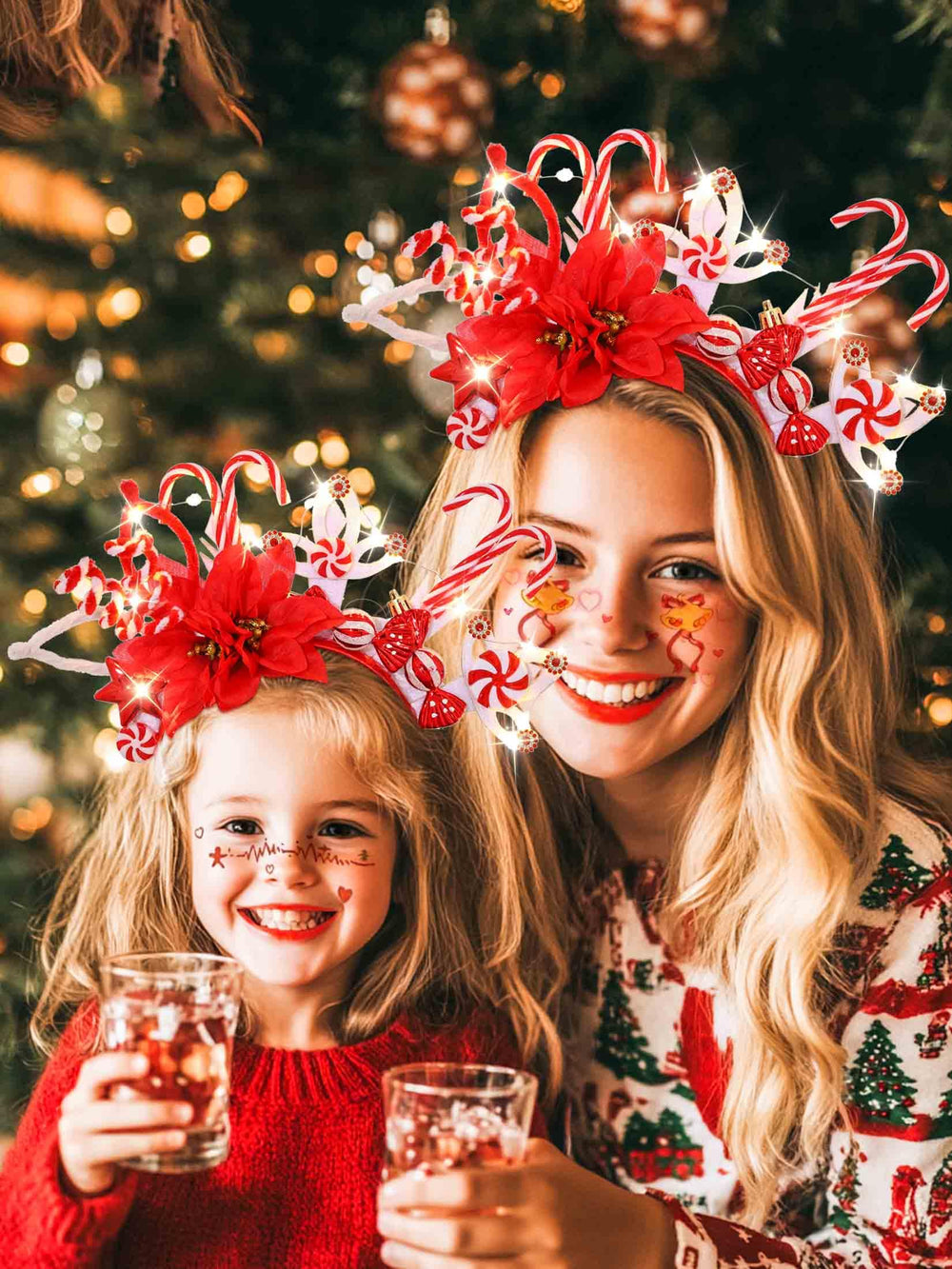 Woeoe elastic-fit snowflake headband provides secure wear during events