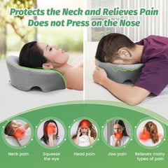 WOGAHEV face-down pillow memory foam close-up highlights contouring comfort