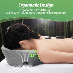 WOGAHEV face-down pillow side angle reveals breathable face-friendly design