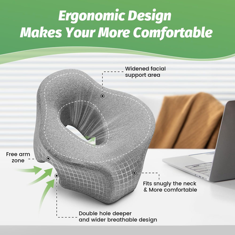 WOGAHEV face-down pillow dual-hole ventilation promotes smooth breathing
