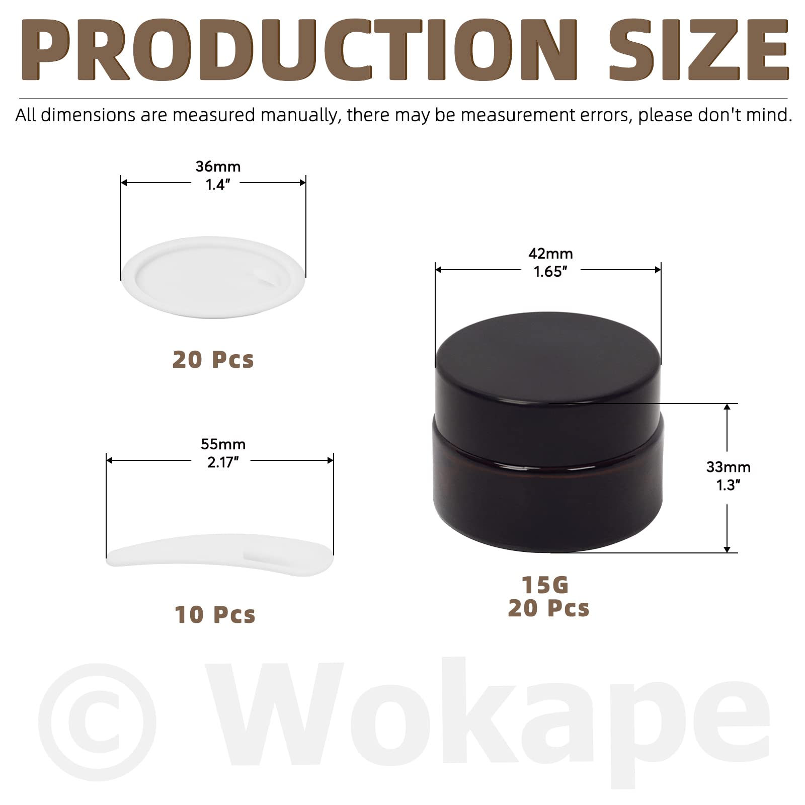 Wokape inner liner pad sits inside an amber glass jar for a secure seal