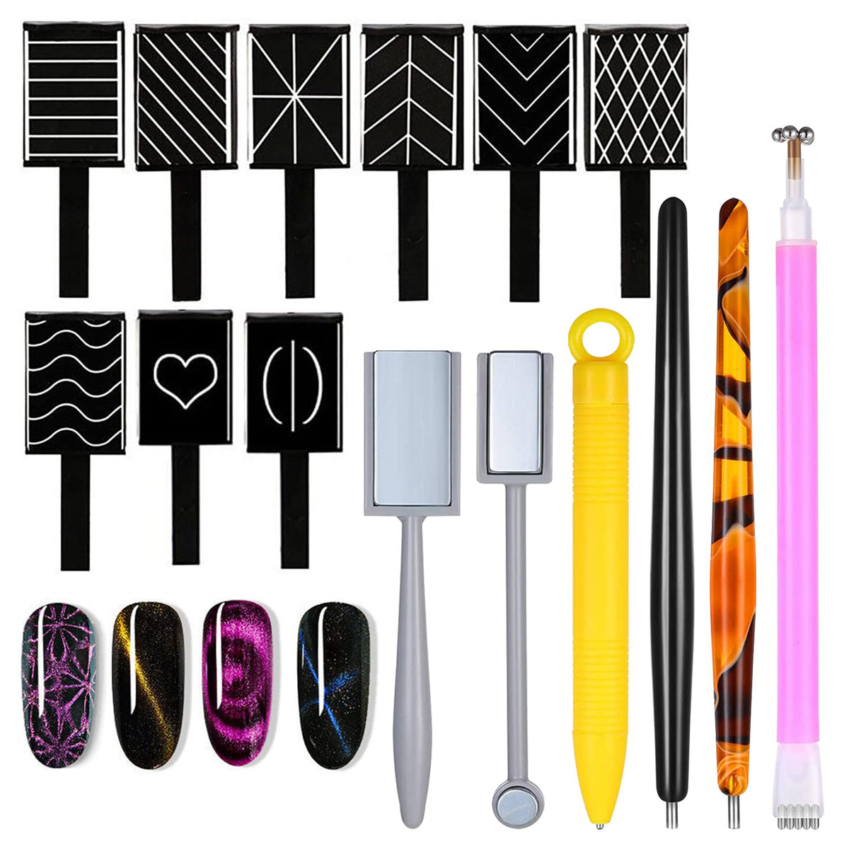 WOKOTO cat eye magnetic stick with flower pattern for quick gradient nail art