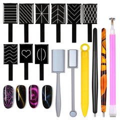 WOKOTO cat eye magnetic stick with flower pattern for quick gradient nail art