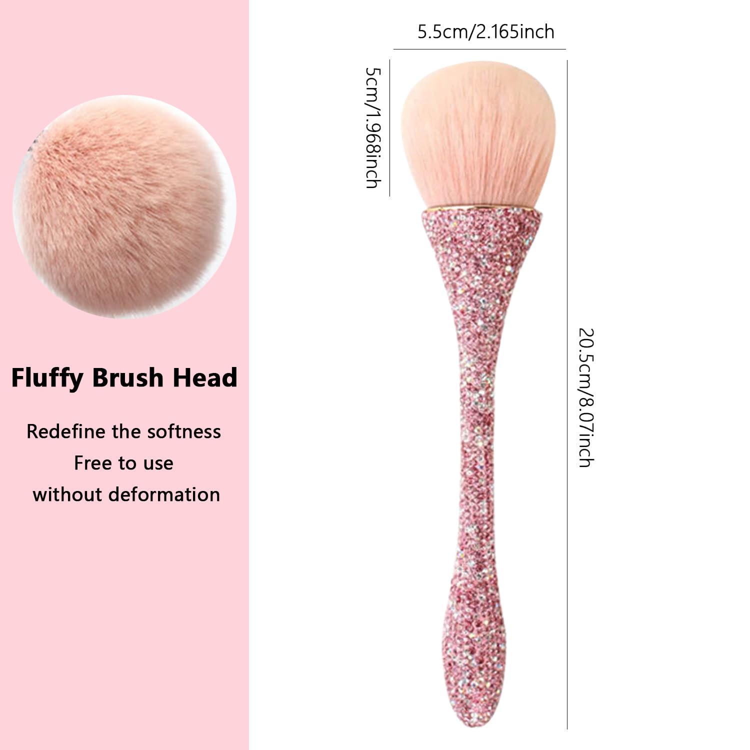 WOKOTO elegant diamond-handled nail dust brush adds style to your manicure routine.