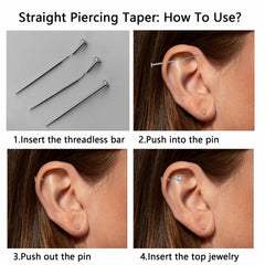 WOLAYI 16G straight piercing taper for precise alignment