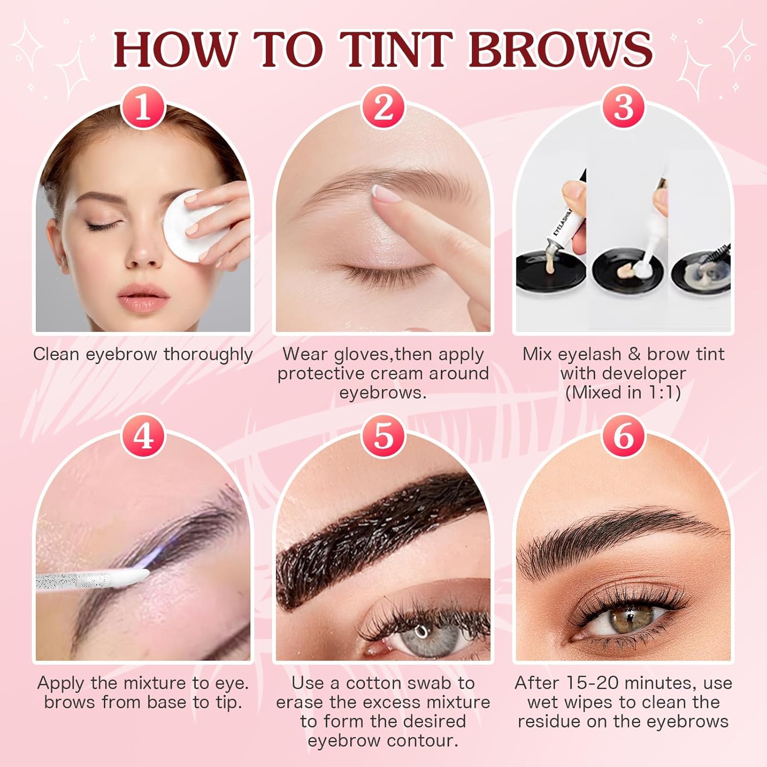 WOMEIKI eyelash color kit applied looks waterproof and smudge-proof.