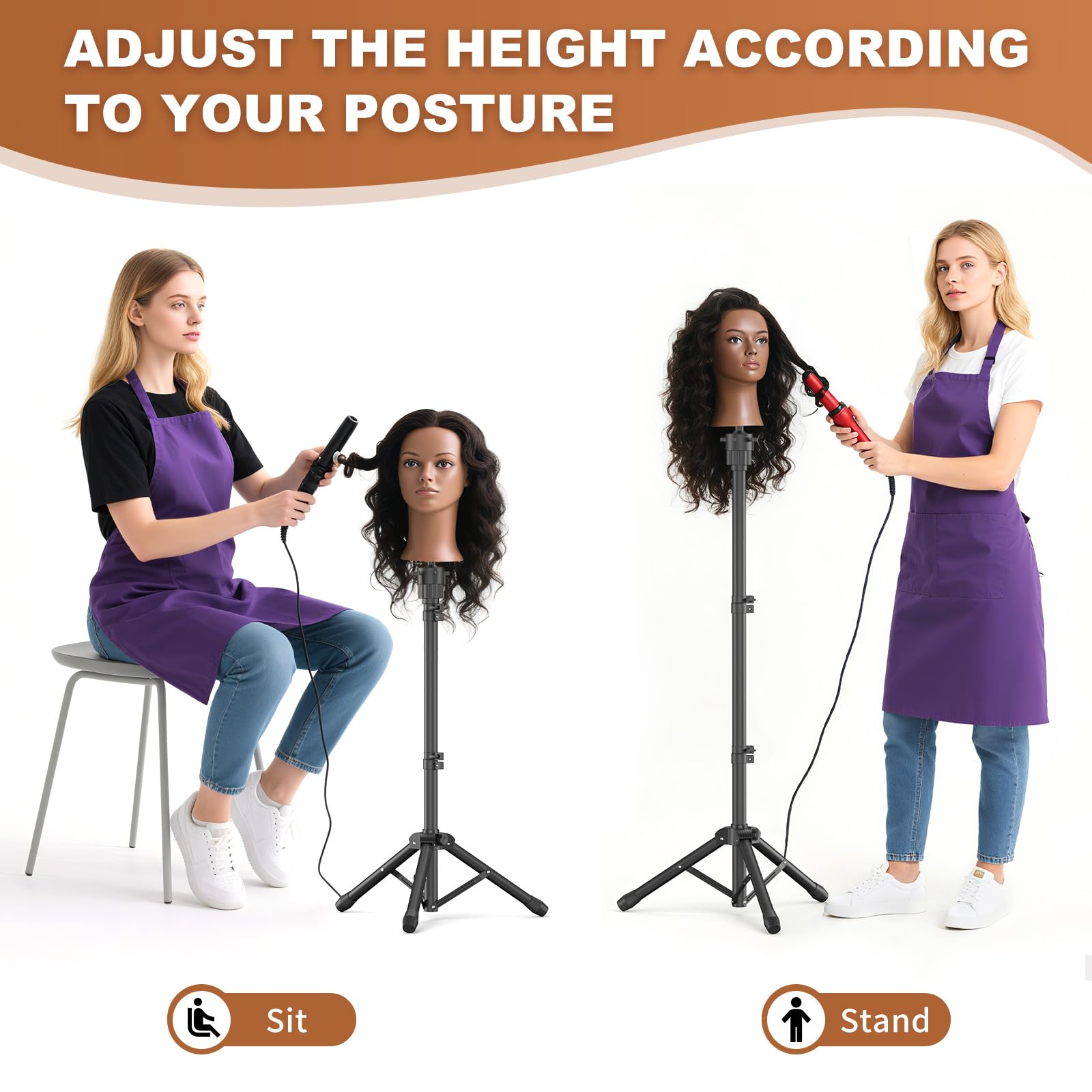 Womnwomn Wig Stand can be assembled without tools for fast startup.