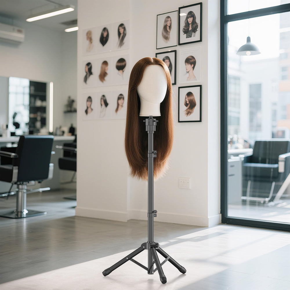 Womnwomn Wig Stand is ideal for cosmetology training and professional styling practice.