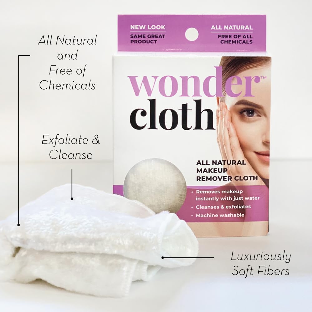 Wonder Cloth soft fibers exfoliate and cleanse pores without chemicals