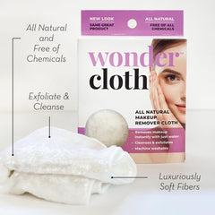 Wonder Cloth soft fibers exfoliate and cleanse pores without chemicals