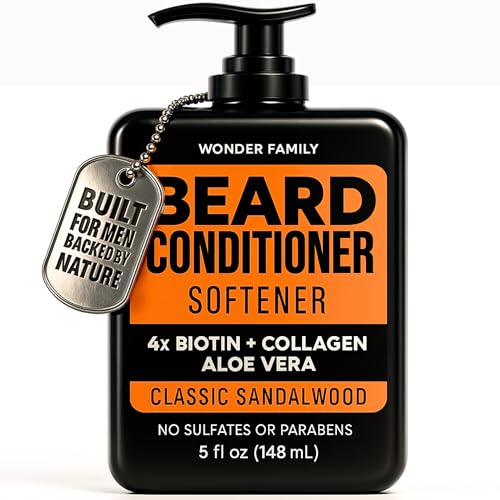 WONDER FAMILY Biotin Beard Conditioner with aloe vera hydrates coarse hair for easier detangling