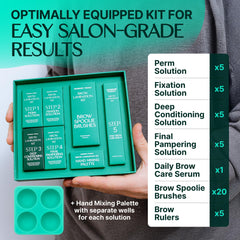 WONDER FAMILY Brow Lamination Kit fixation solution provides stable hold and defined shape