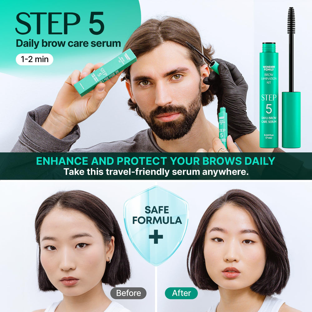 WONDER FAMILY Brow Lamination Kit nourishing-serum supports aftercare for shine