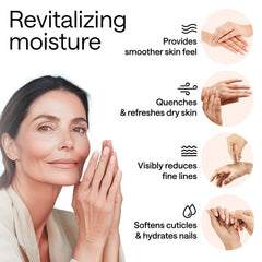 Wonder Family collagen serum closeup highlights rich texture for dry hands.