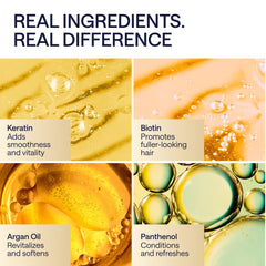 Wonder Family Keratin Mask hands applying product for even coverage and detangling.