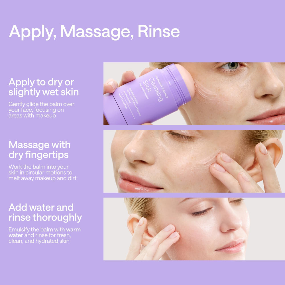Wonder Family travel-size cleanser in a compact case enables on-the-go cleansing.