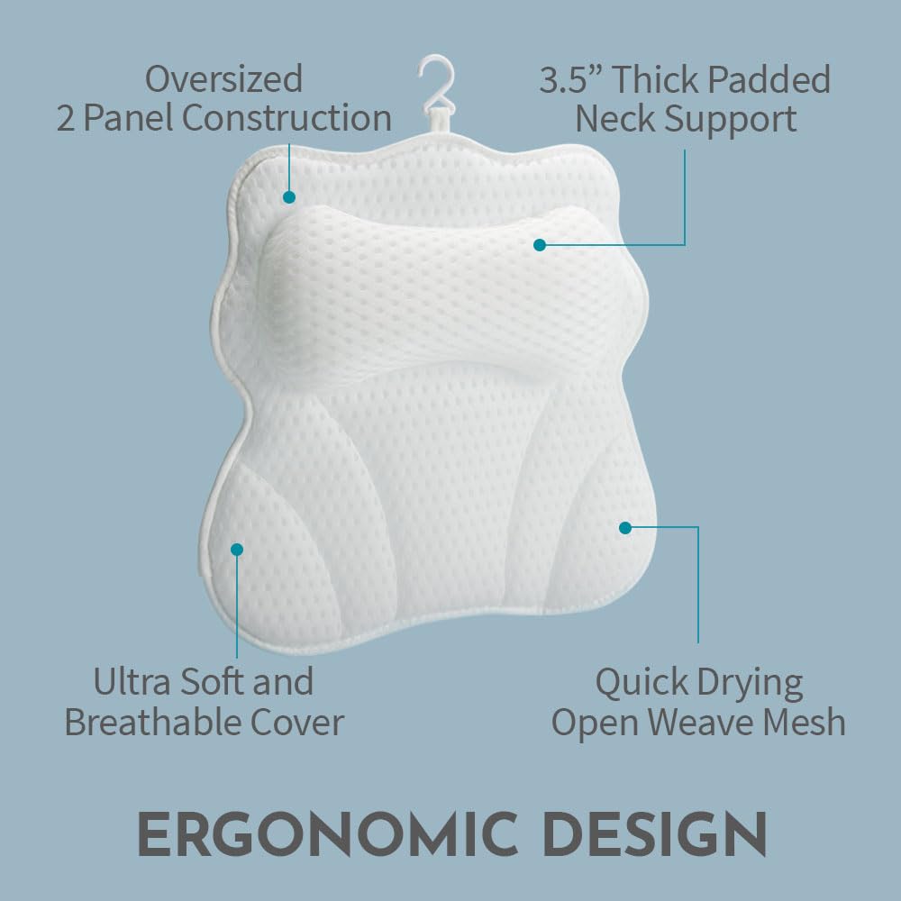 WONDERfoam pillow dimensions 17.25 by 16.5 inches for full upper body support