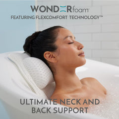 WONDERfoam strong suction cups securely attach to tub surfaces