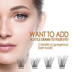 WONSIS lash clusters showcase a natural look comparable to salon extensions