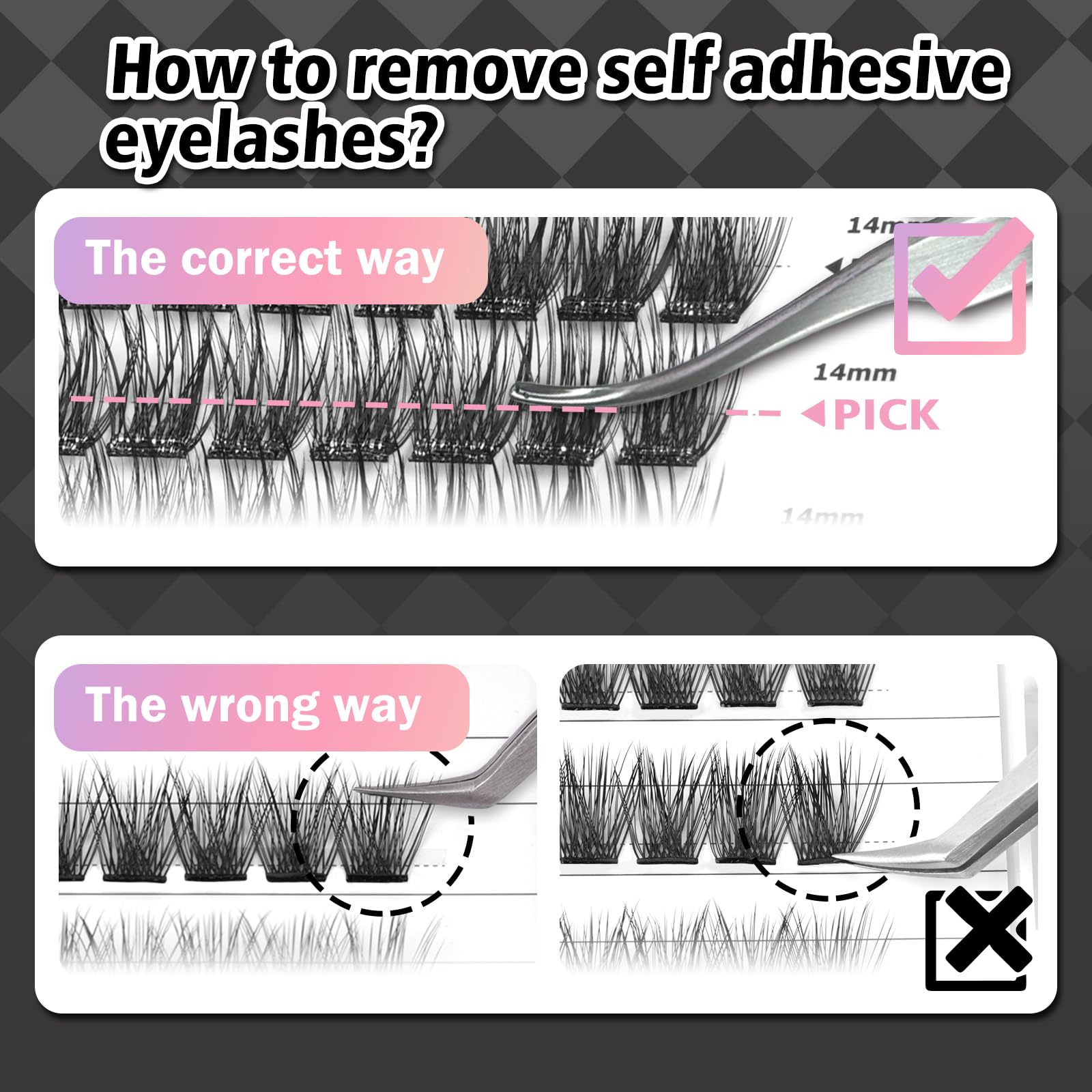 WONSIS length-mixed lashes ready for natural to dramatic looks
