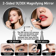 WOOCICA 360-degree swivel mirror adjusted for perfect viewing angles.