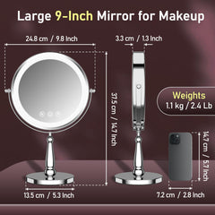 WOOCICA makeup mirror 20x magnification close-up aids brow shaping.