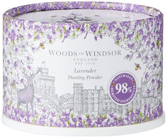 Woods of Windsor lavender body dusting powder puff for smooth, dry skin