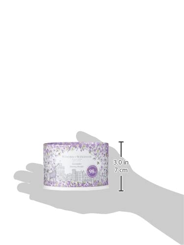 Woods of Windsor lavender body powder puff detail enables easy use